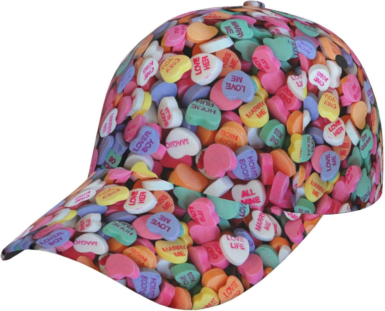 Cute Hearts Trucker Hat for Men Women Baseball Cap Hat Adjustable Red Hearts Cap | Amazon (US)