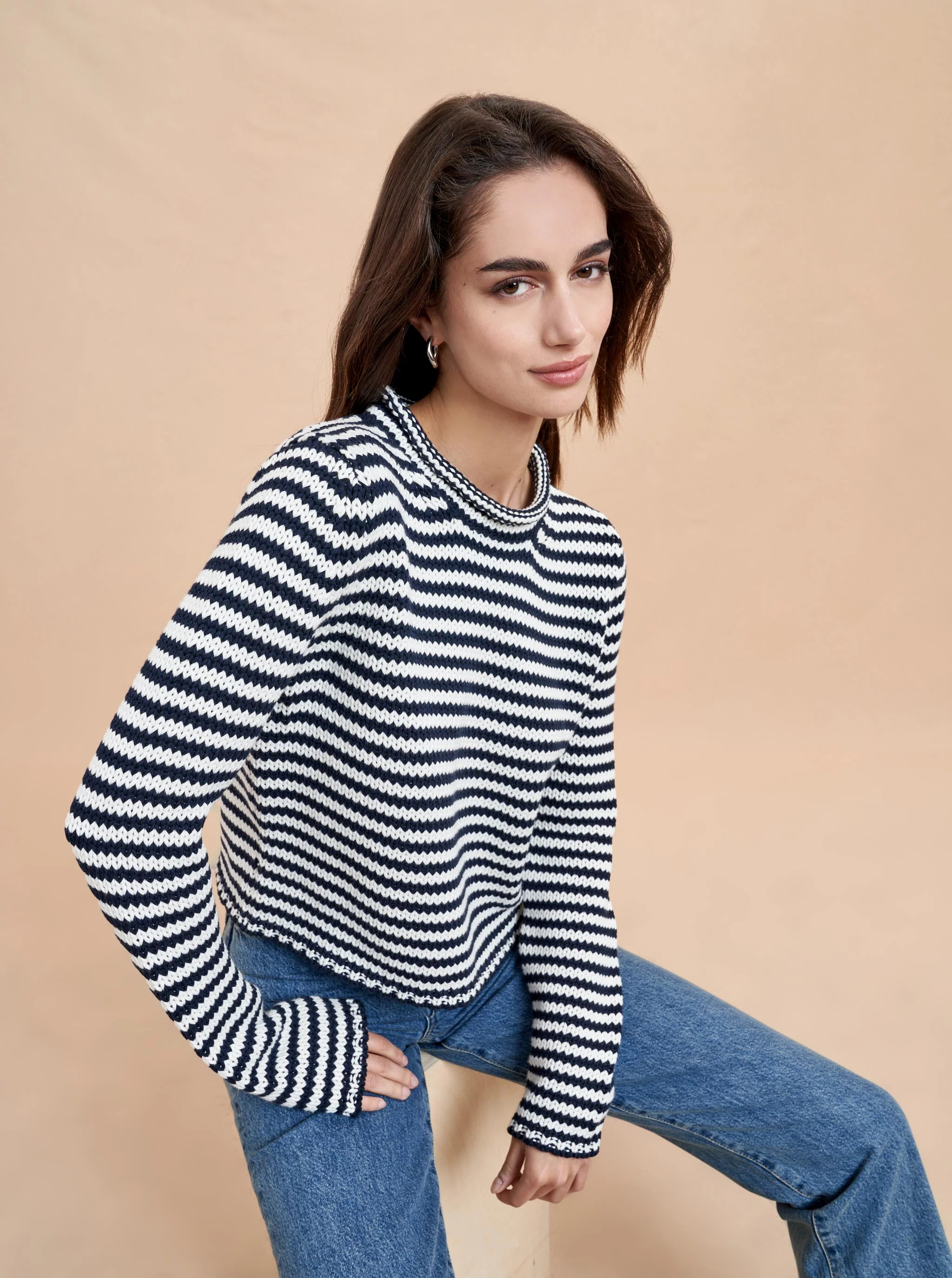 Mini Marina Fine Stripe Sweater | La Ligne