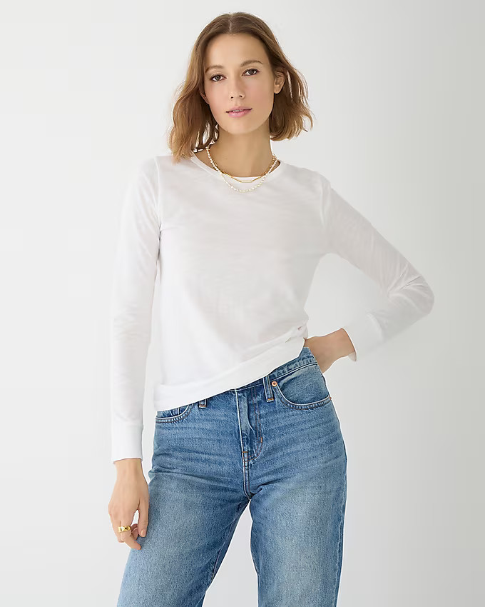 Vintage cotton crewneck long-sleeve T-shirt | J. Crew US