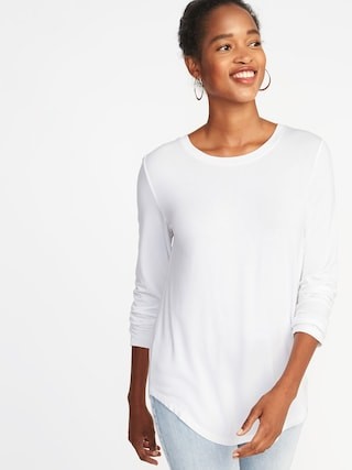 Luxe Crew-Neck Tee for Women | Old Navy US