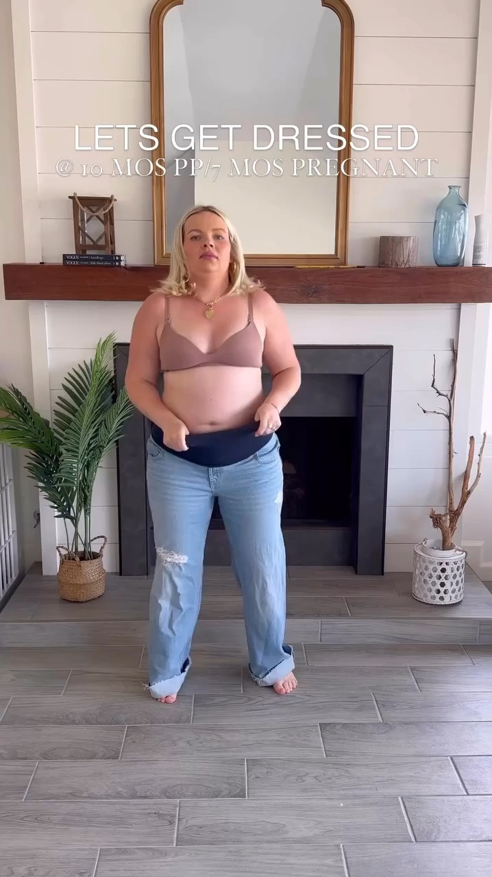 👖getting dressed with a baby be like 😂 just passing through observing 🤗🤣 these are my all time fav maternity jeans- they have some other colors in stock but I added similar ones too! 💕 my sweater is also on Black Friday deal! 😊 (wearing a medium) #bumpstyle #momoutfits #maternityjeans #winteroutfits

#LTKMidsize #LTKBump #LTKSeasonal