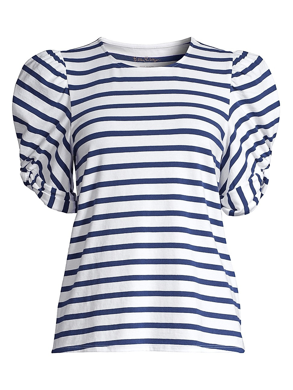 Lilly Pulitzer Women's Elisabette Striped Top - High Tide - Size Large | Saks Fifth Avenue