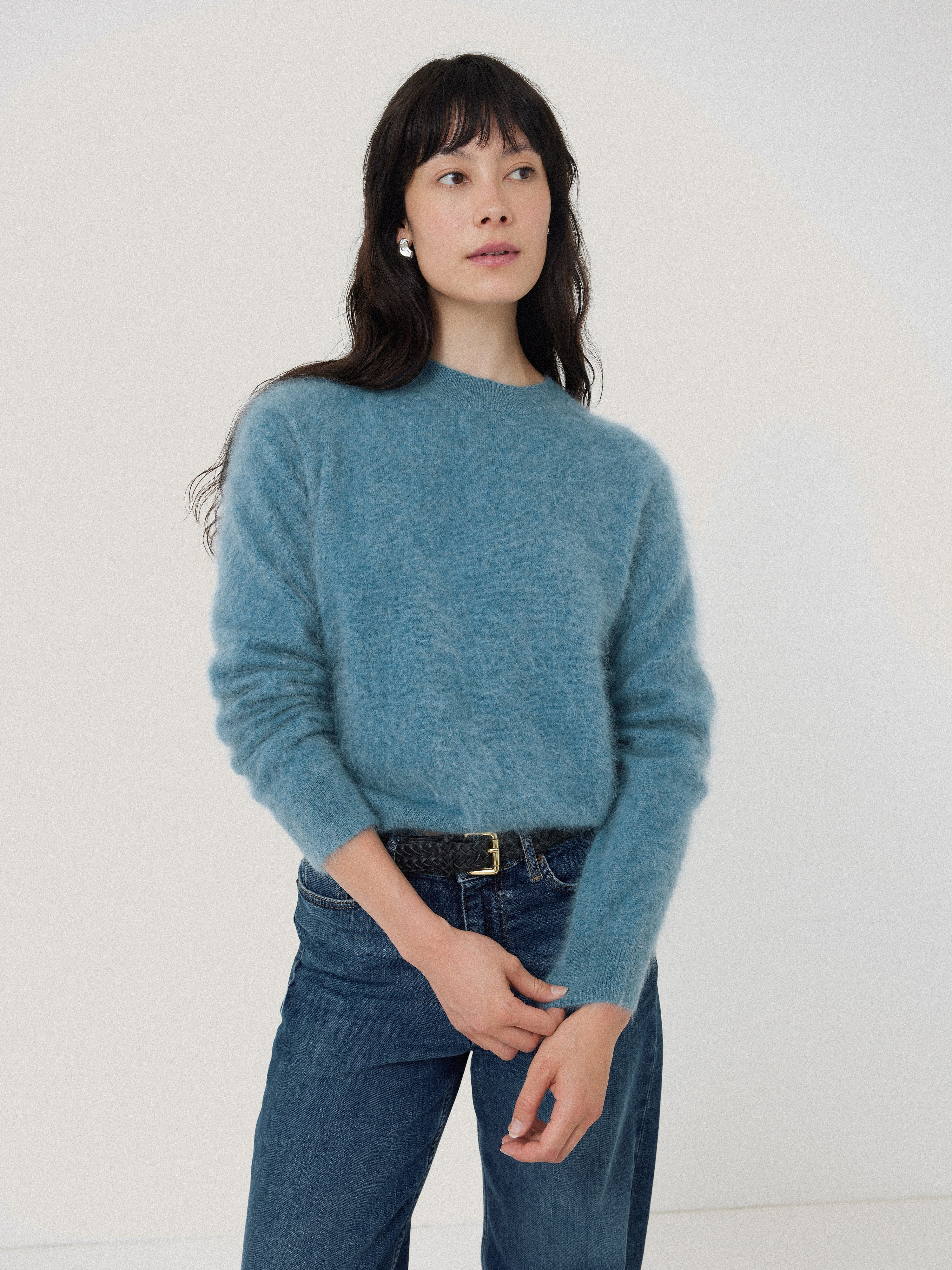 Halo Cashmere Jumper | Blue | Jigsaw (UK)