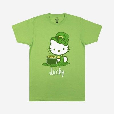 Men's Sanrio Hello Kitty Short Sleeve Graphic T-Shirt - Green | Target