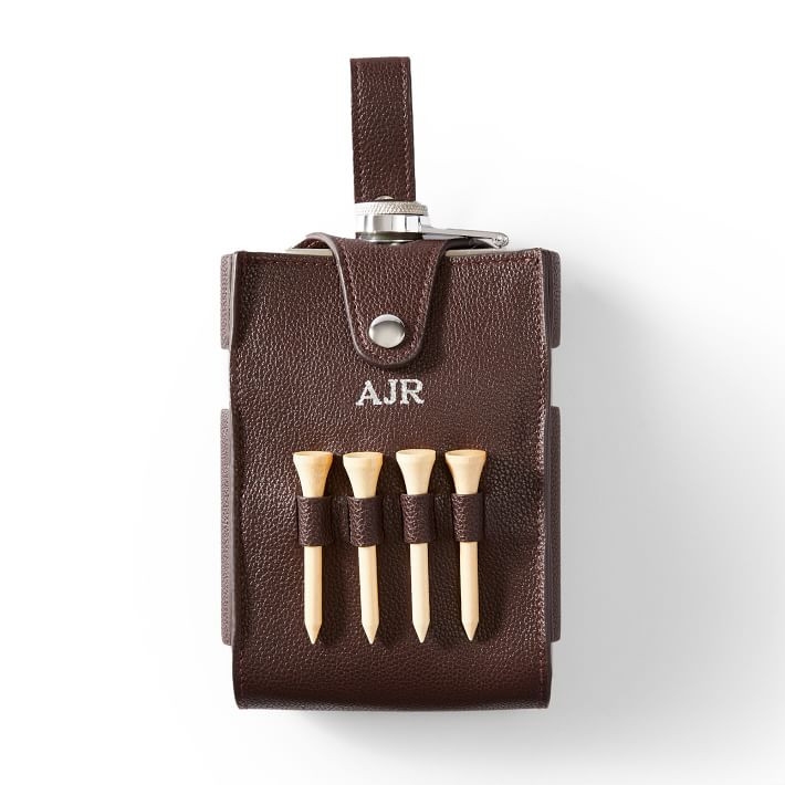 Silver Flask and Golf Tee Set | Mark and Graham | Mark and Graham