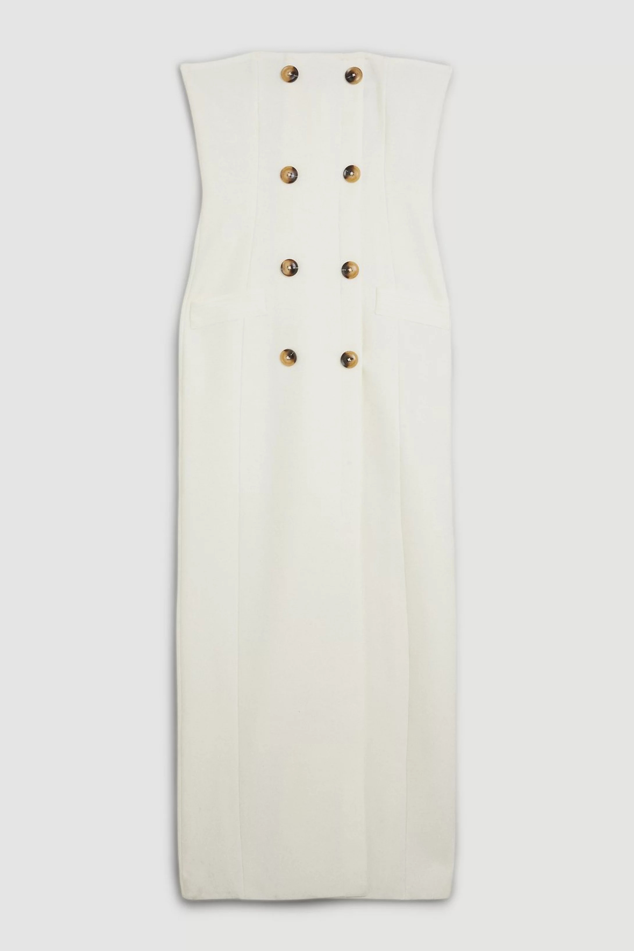 Bandage Button Bandeau Midi Dress | Karen Millen US