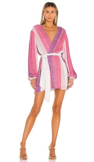 Gabrielle Dress in Multi Pink Stripe | Revolve Clothing (Global)