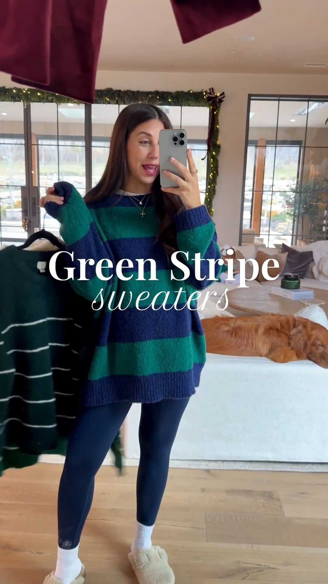 Green & navy sweater: medium
Green & white sweater: m/l

green sweater, stripe sweater, winter outfit, winter outfit ideas, loungewear, Amazon sweater, target sweater, Nordstrom sweater, bump friendly, Nashville, mom of 3, Dede Raad, dress up buttercup 

#LTKFindsUnder100 #LTKootd #LTKHoliday