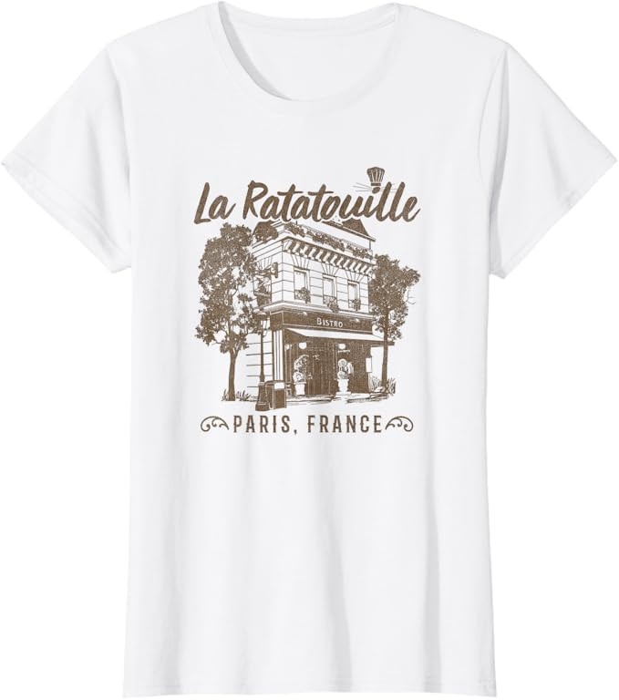 Disney Pixar Ratatouille Paris, France Vintage Restaurant T-Shirt | Amazon (US)