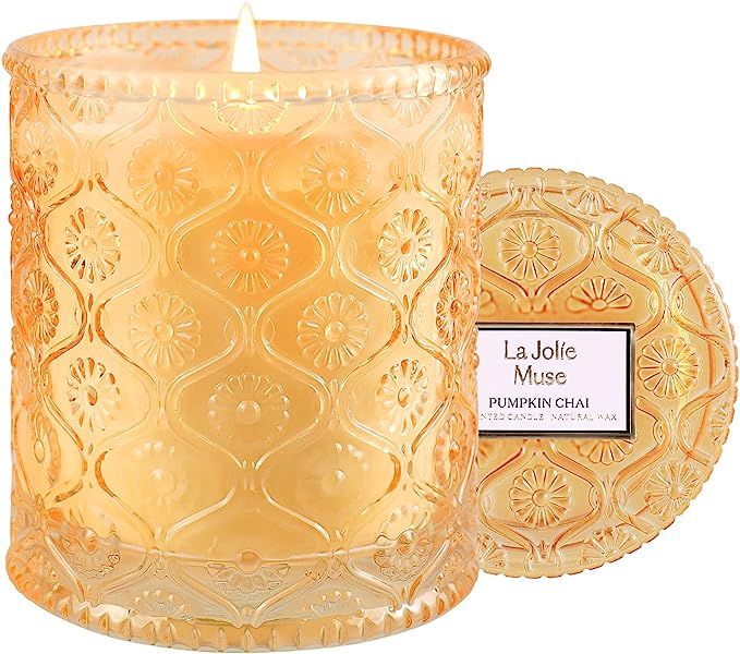LA JOLIE MUSE Pumpkin Chai Scented Candle, Candle Gifts, Natural Wax Candle for Home, 55 Hours Lo... | Amazon (US)