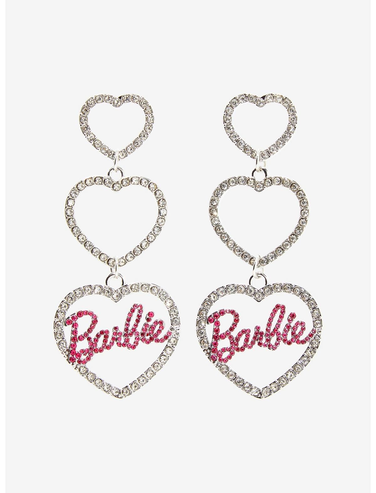 Barbie Hearts Bling Earrings | Hot Topic | Hot Topic