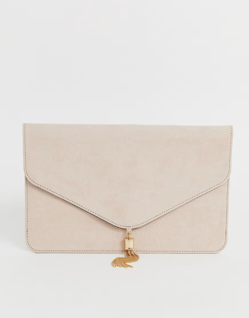 ASOS DESIGN tassel clutch bag-White | ASOS (Global)