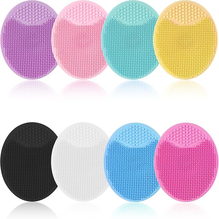 Face Scrubber, 8 PCS Silicone Face Scrubber Exfoliator for Women, Face Cleansing Brush Blackhead ... | Amazon (US)