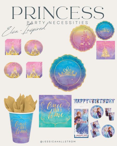 Princess party napkins, plates and cups; Frozen-themed girl’s birthday party

#LTKfamily #LTKparties #LTKkids