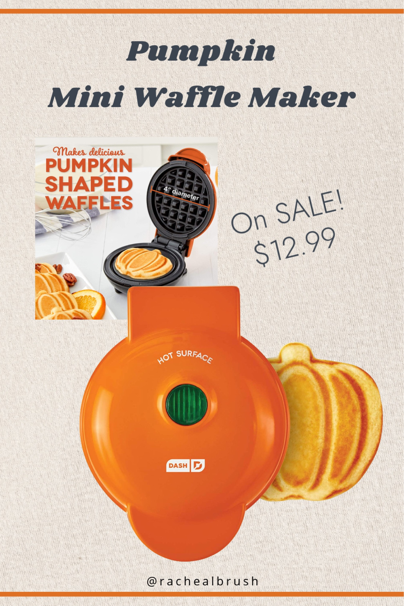 Pumpkin Mini Waffle Maker

#LTKhome #LTKsalealert #LTKSeasonal
