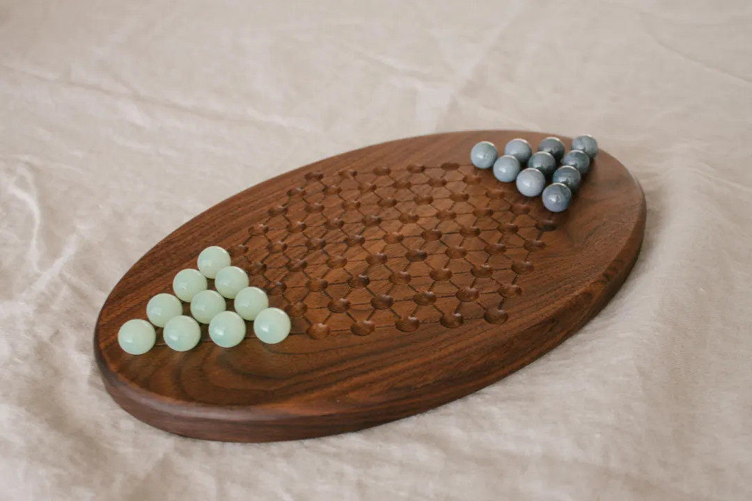 2 Player WALNUT Chinese Checkers | Wood Board - Etsy | Etsy (US)