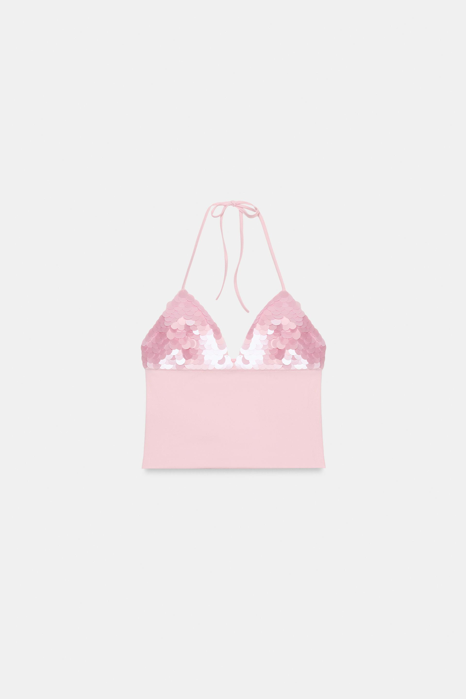 NECKHOLDER-TOP MIT PAILLETTEN | Zara US