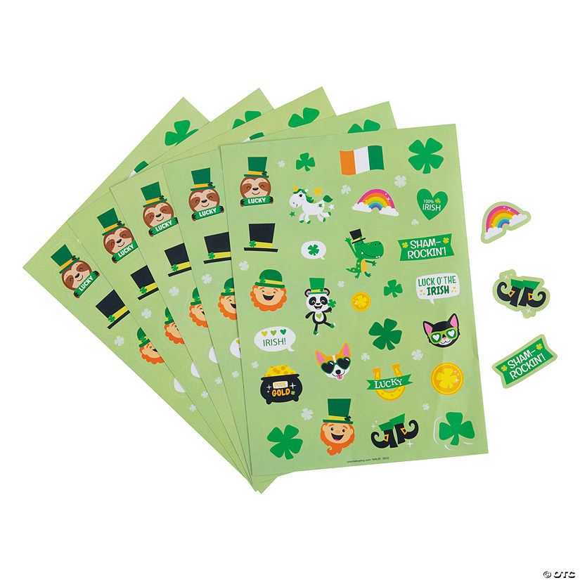 Bulk 24 Pc. St. Patrick’s Day Sticker Sheets | Oriental Trading Company