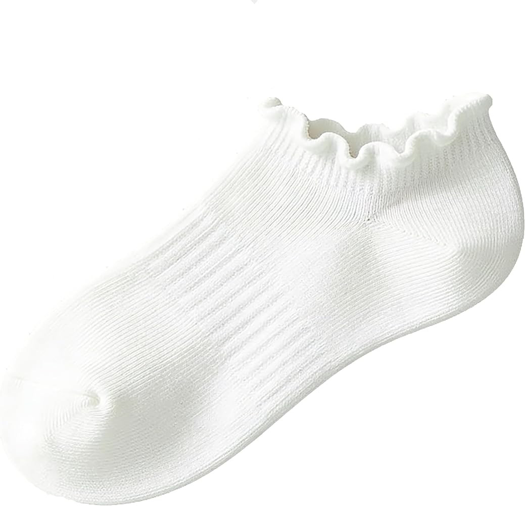 No Show Socks Womens Low Cut Non Slip Cute Ruffle Ankle Socks 6 Pairs | Amazon (US)