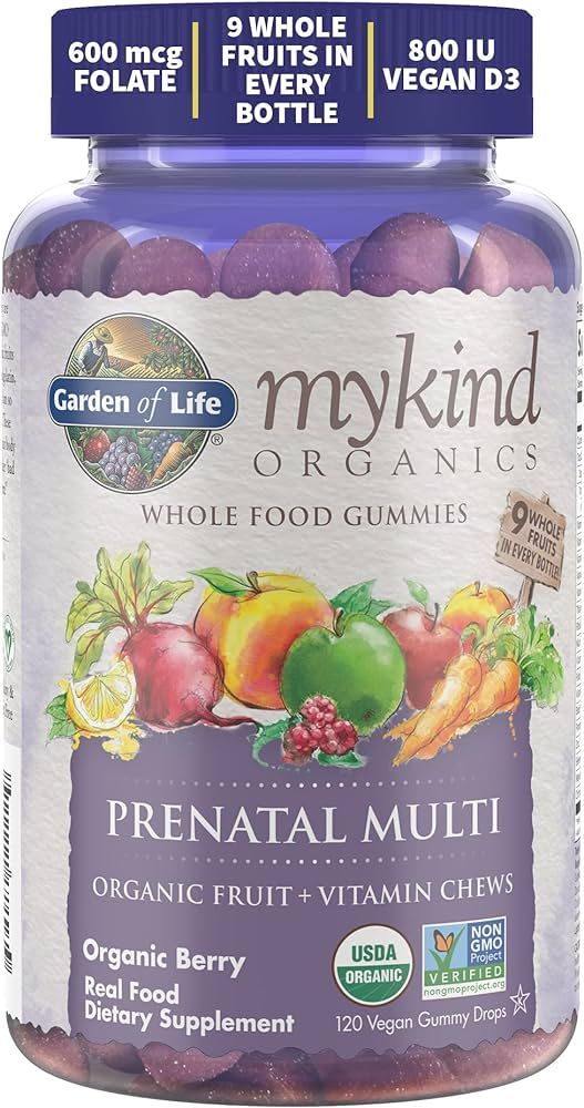 Garden of Life Prenatal Gummies Multivitamin with Vitamin D3, B6, B12, C & Folate for Healthy Fet... | Amazon (US)