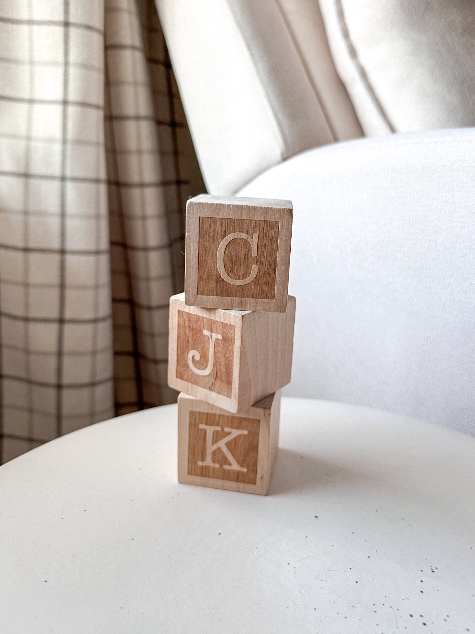 Custom nursery touch 🧸

• nursery decor, customized, Etsy finds, initial blocks, wooden blocks, little details 