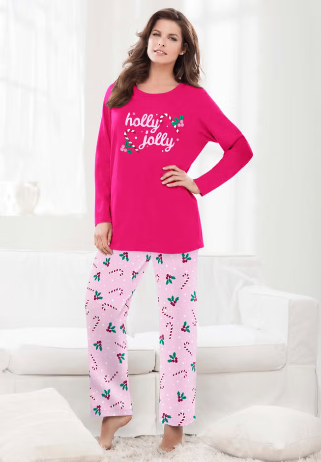 Long Sleeve Knit PJ Set | Avenue