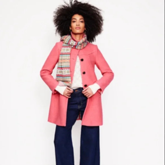 NWT Boden Lincoln Wool Blend coat - size 12 / large in “rhubarb” / pink | Poshmark