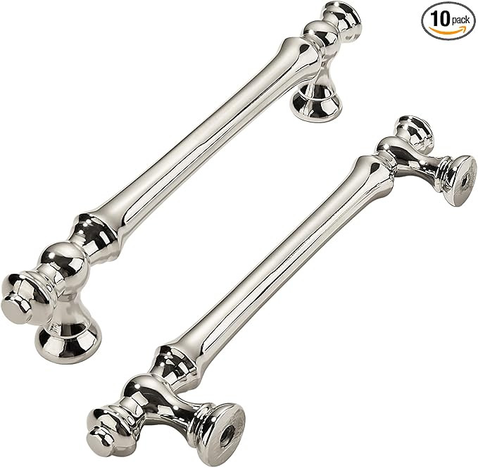 10 Pack 3 Inch(76mm) Polished Nickel Cabinet Pulls Drawer Pulls Kitchen Cabinet Hardware Zinc Pul... | Amazon (US)