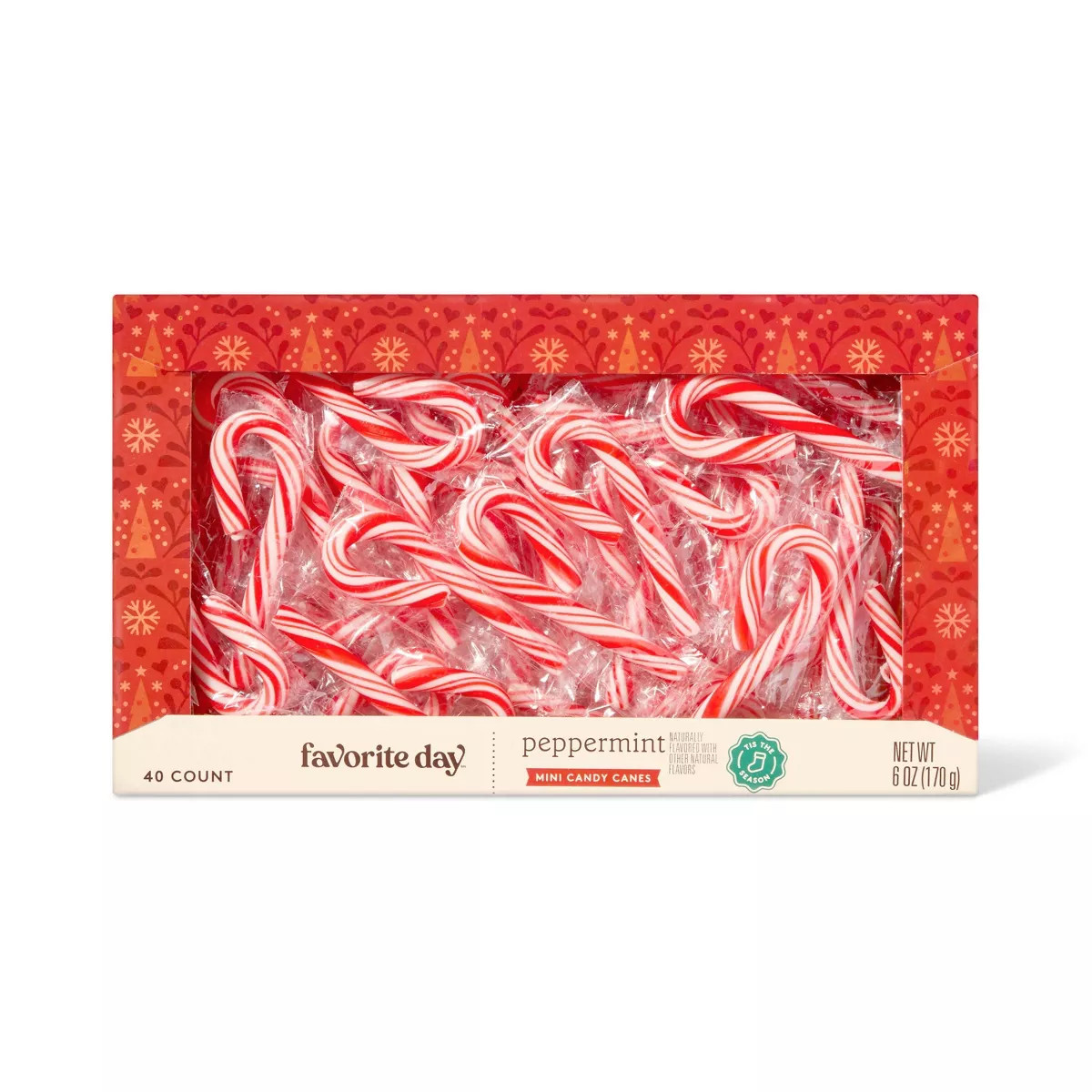 Christmas Peppermint Red & White Mini Candy Canes - 6oz/40ct - Favorite Day™ | Target