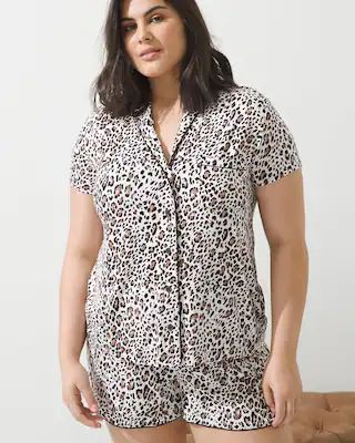 Short Sleeve Notch Collar Pajama Top | Soma Intimates