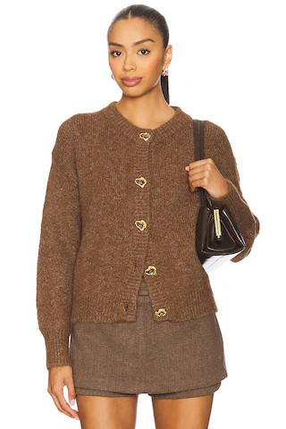 Line & Dot Morgan Cardigan in Brown from Revolve.com | Revolve Clothing (Global)