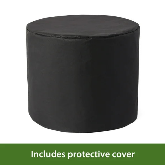 Mainstays 19.5" Smokeless Stainless Steel Wood Burning Fire Pit with Lid and Protective Cover | Walmart (US)