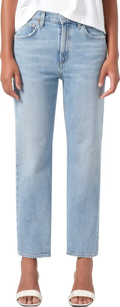 AGOLDE Valen Mid Rise Ankle Straight Leg Jeans | Nordstrom | Nordstrom