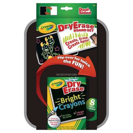 Crayola Dual Sided Dry Erase Board Set with Dry Erase Crayons 8ct | Target