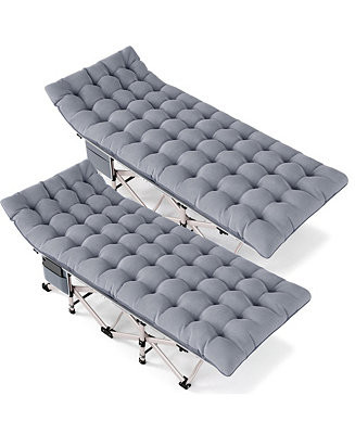 2-Piece Folding Bed & Camping Cots with Removable Cotton Mattress Indoor & Outdoor, 600lbs | Macy's