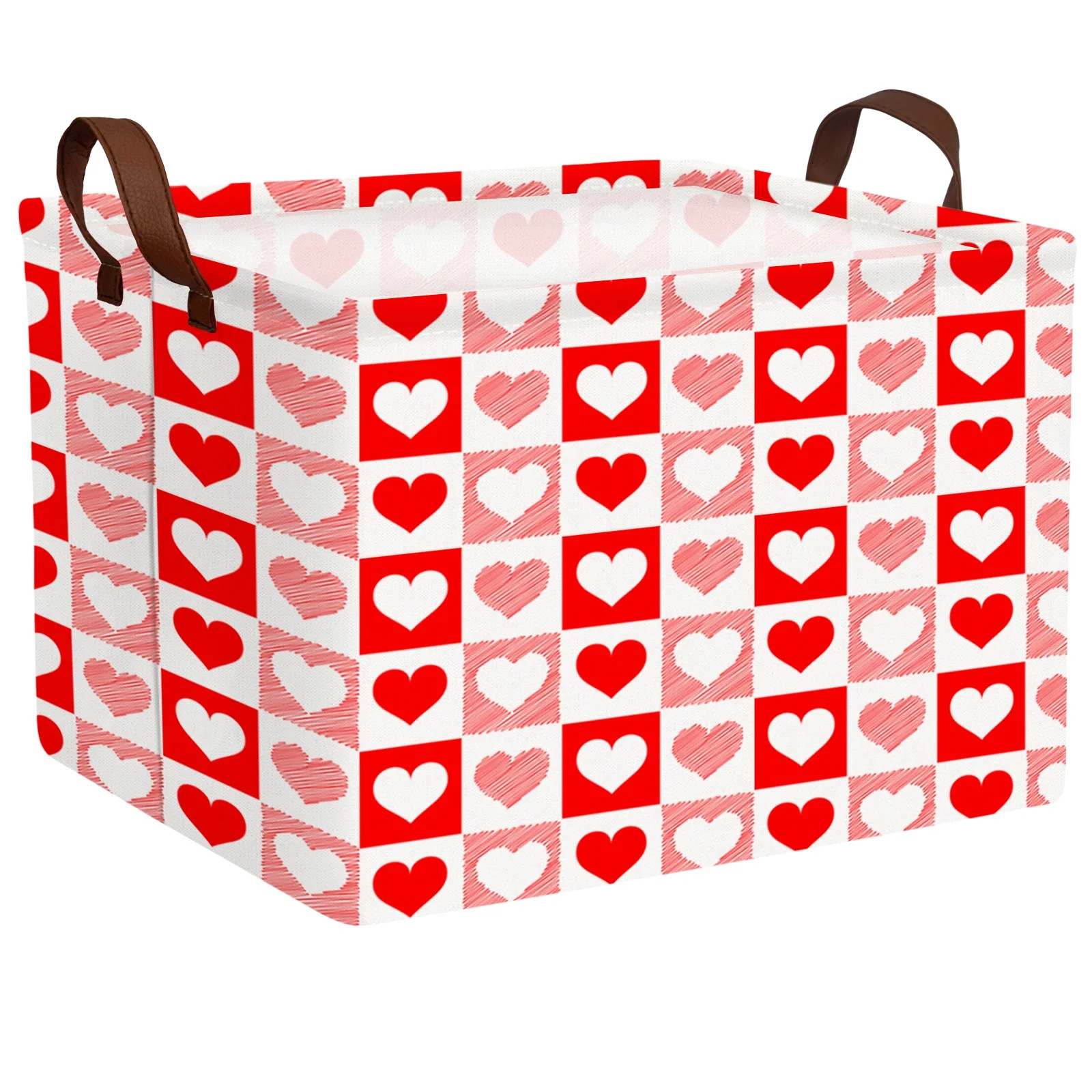 ASKETAM Large Valentine's Day Gift Basket Empty Storage Organizer Kid Room Décor (Red Checkered ... | Walmart (US)