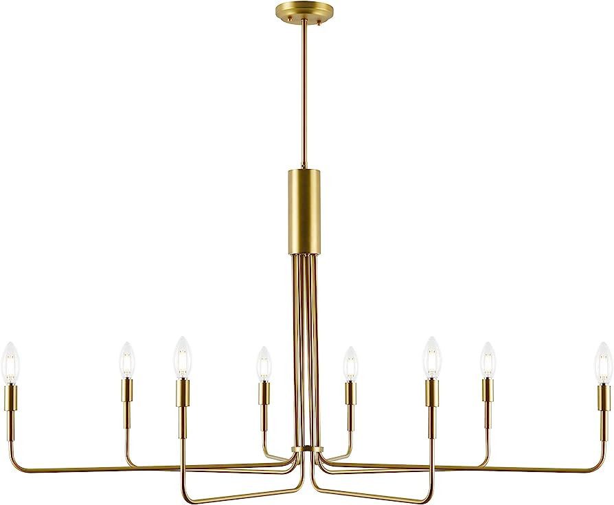 Light Society LS-C317-BB Bella 8-Light Chandelier, Brushed Brass | Amazon (US)
