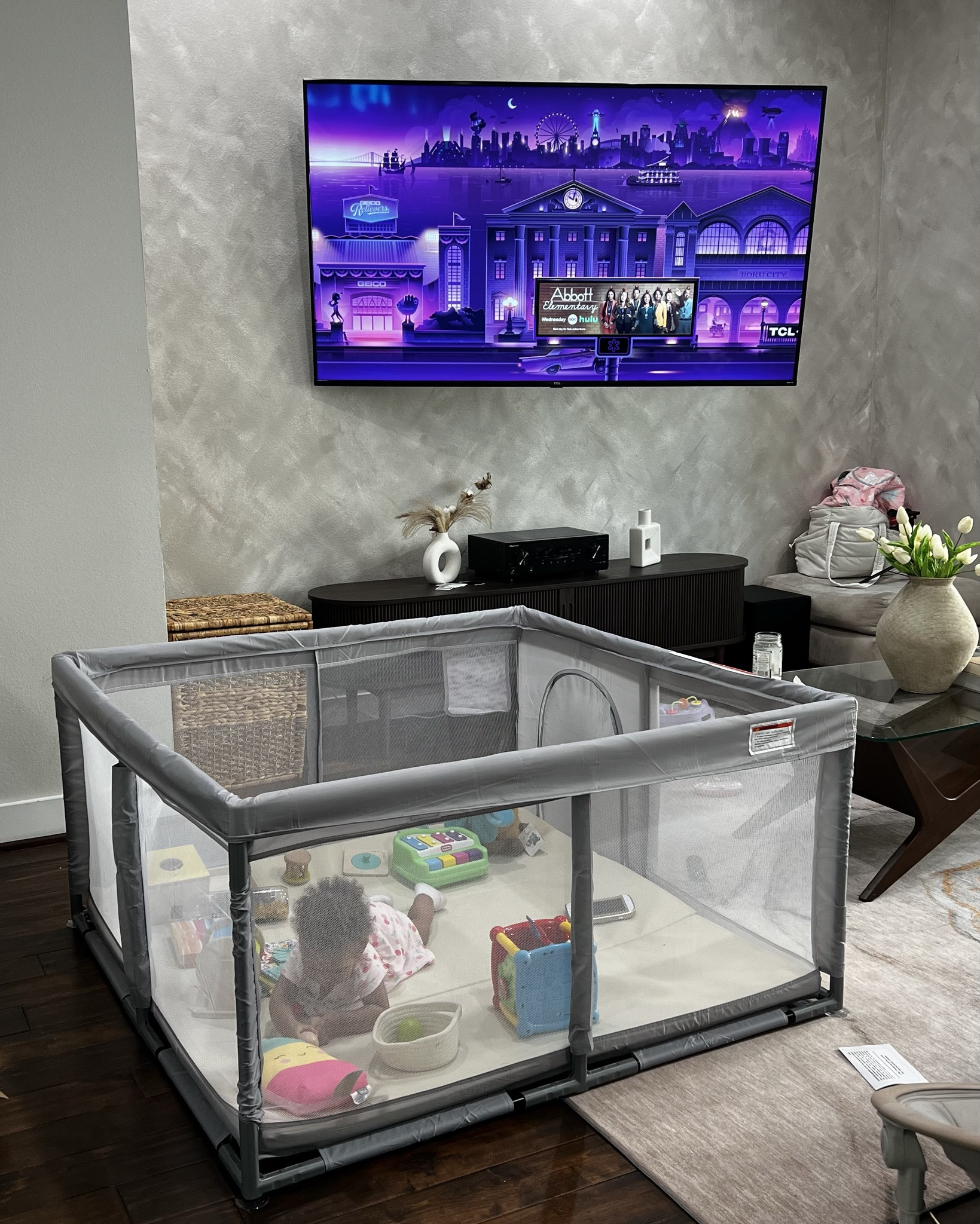 Baby Playpen! Perfect for your little active one! And less than $50. I added a mat inside for extra comfort and 🙌🏽 #playpen #momfinds #newmom

#LTKBaby #LTKFindsUnder50