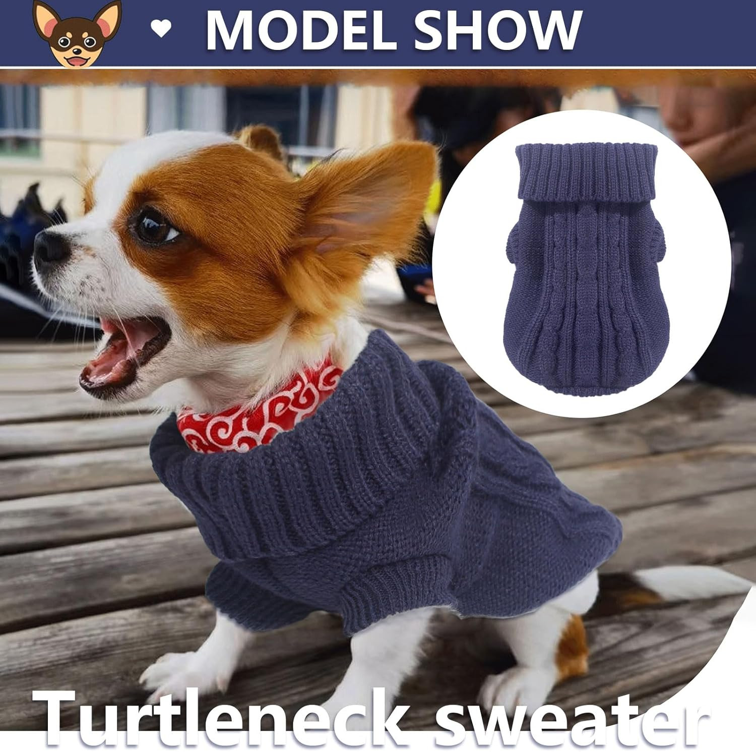 2 Pack Dog Sweaters for Small Dogs, Chihuahua Yorkie Sweater, Dog Clothes Winter Warm Pullover Sw... | Amazon (US)
