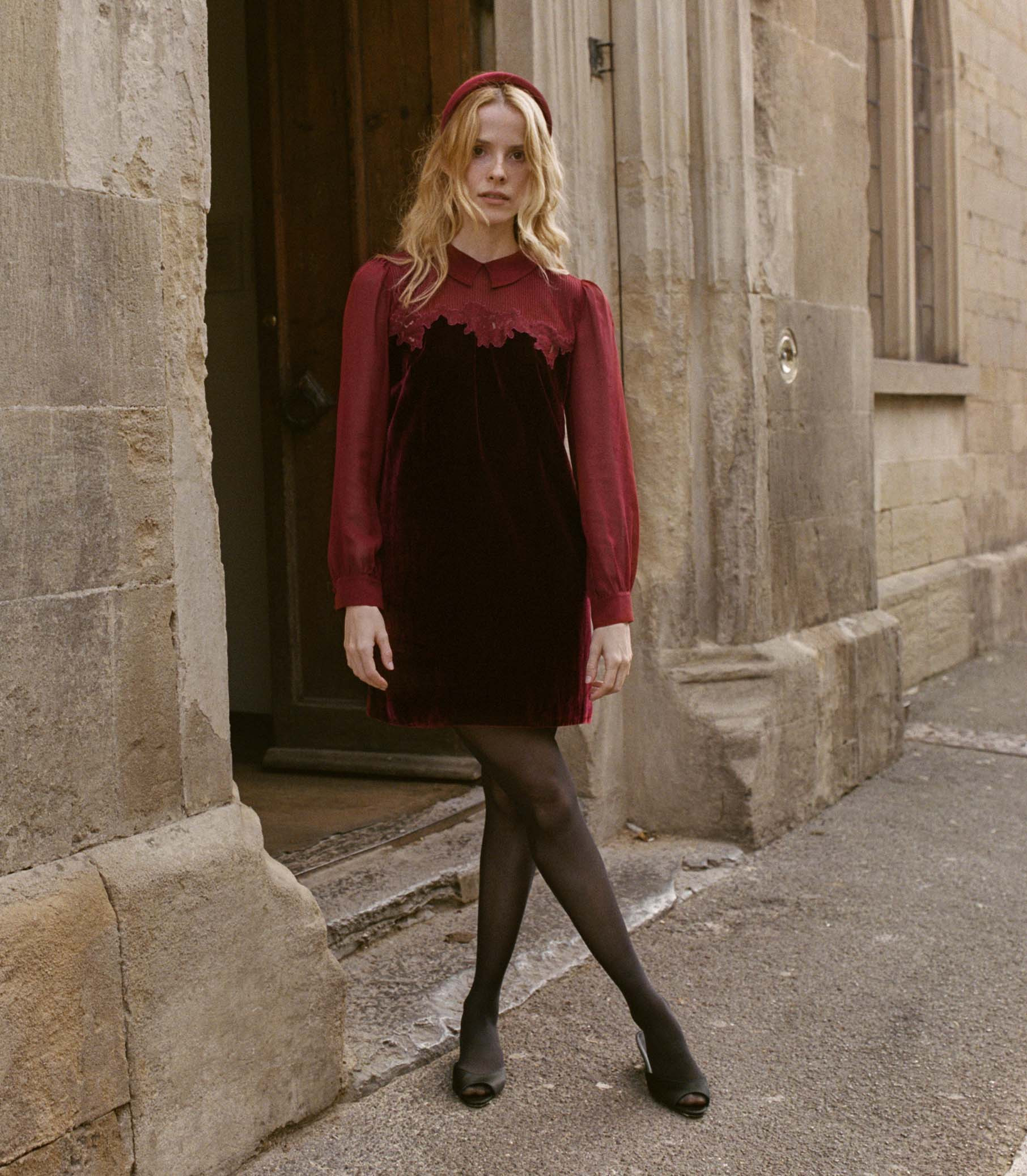 Madelynne Dress - Vino Rosso | DÔEN | DOEN