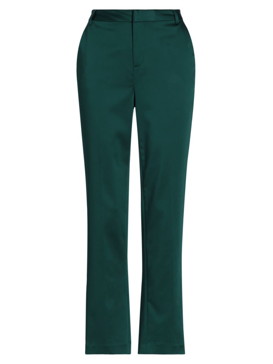 L'AGENCE Logan Cropped Satin Trousers | Saks Fifth Avenue