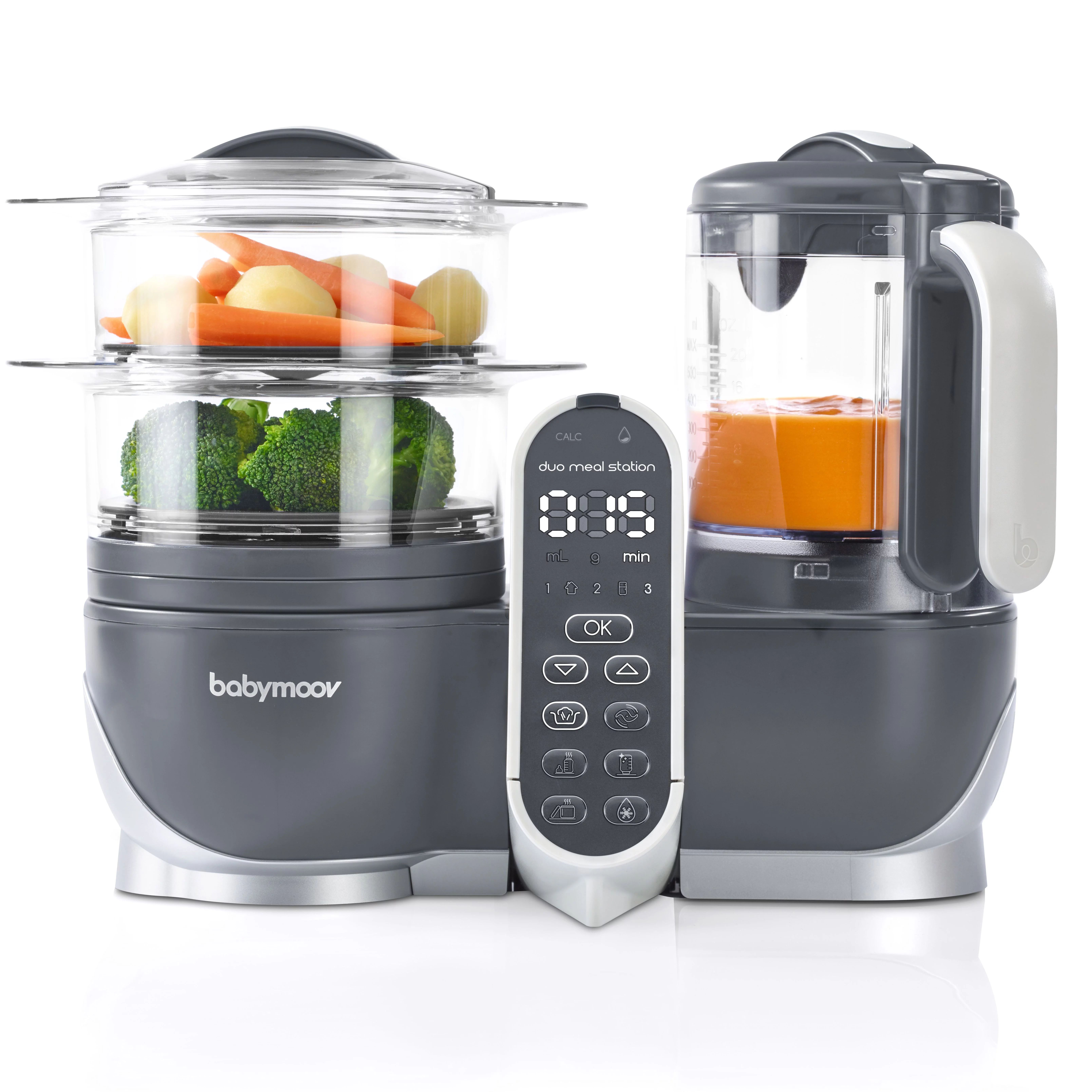 Babymoov Duo Meal Station - 6 in 1 Food Maker with Steam Cooker, Blend & Puree (9 cups) | Walmart (US)