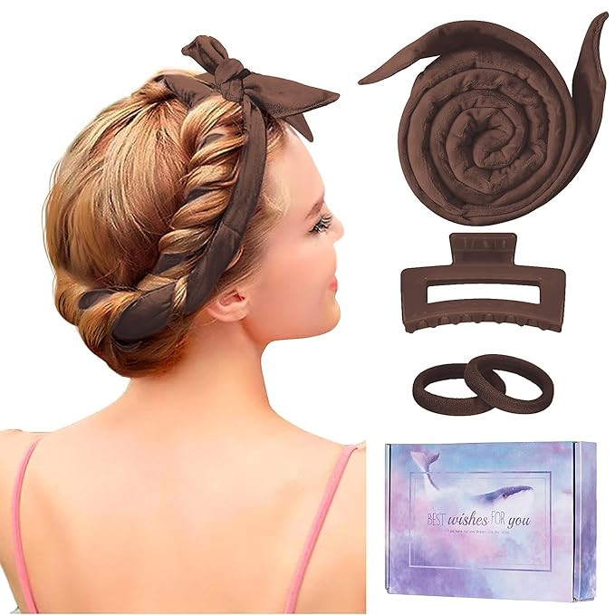 Heatless Curling Rod Headband, Upgraded 60" Extra Long Soft Hair Curlers to Sleep In, No Heat Cur... | Amazon (US)