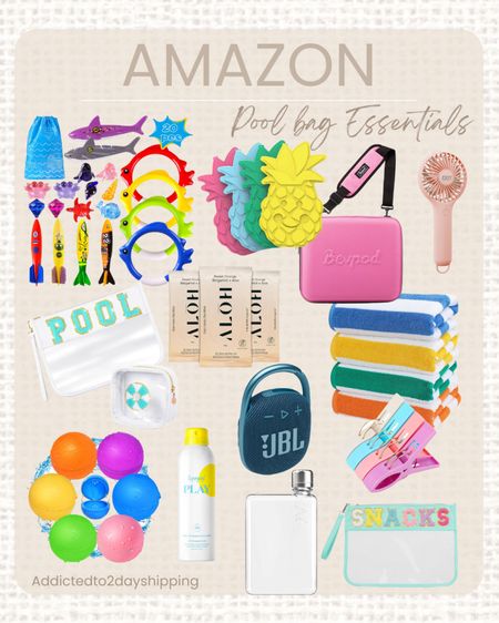 AMAZON- Pool Bag Essentials

Pool bag must haves, what’s in my pool bag, summer pool essentials, pool toys, reusable water balloons, stripe pool towels, towel chair clips, mini Bluetooth speaker, supergoop mineral sunscreen, flask skinny water bottle, skinny small cooler, pineapple shape ice packs, clear snack bag, clear zip bag, mini handheld fan, hand sanitizer wipes



#LTKSwim #LTKSeasonal #LTKFindsUnder50