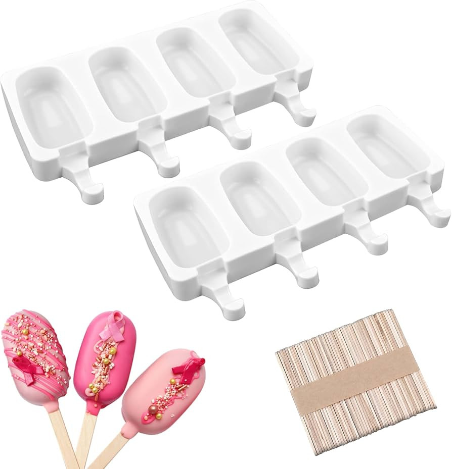 PREMIUM FOOD GRADE SILICONE: Mini 4 cavities popsicle molds are made of high quality silicone, 3D... | Amazon (US)