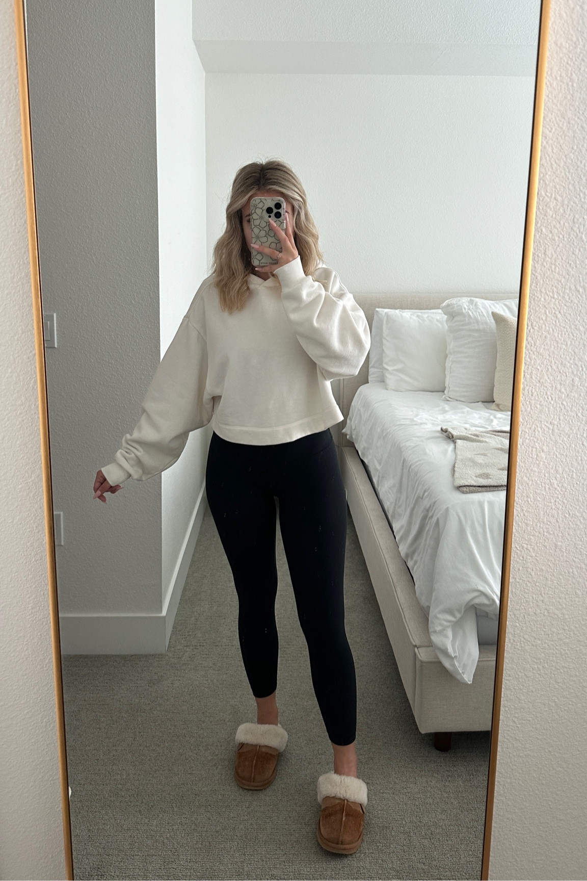 obsessing over this scrunchy hoodie it’s so comfy!! slightly oversized in xs 

cream sweatshirt | ivory | white | athleisure | comfy style | at home outfit | 

#LTKFindsUnder100