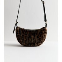 Brown Leopard Print Faux Fur Cross Body Bag Vegan New Look | New Look (UK)