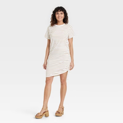 Women's Short Sleeve Side Ruched T-Shirt Dress - Universal Thread™ | Target