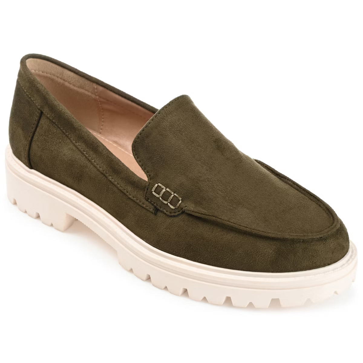 Journee Collection Womens Erika Loafer Almond Toe Slip On Flats | Target