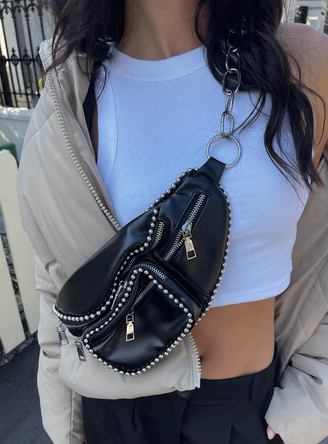 Hawker Crossbody Belt Bag Black | Princess Polly US